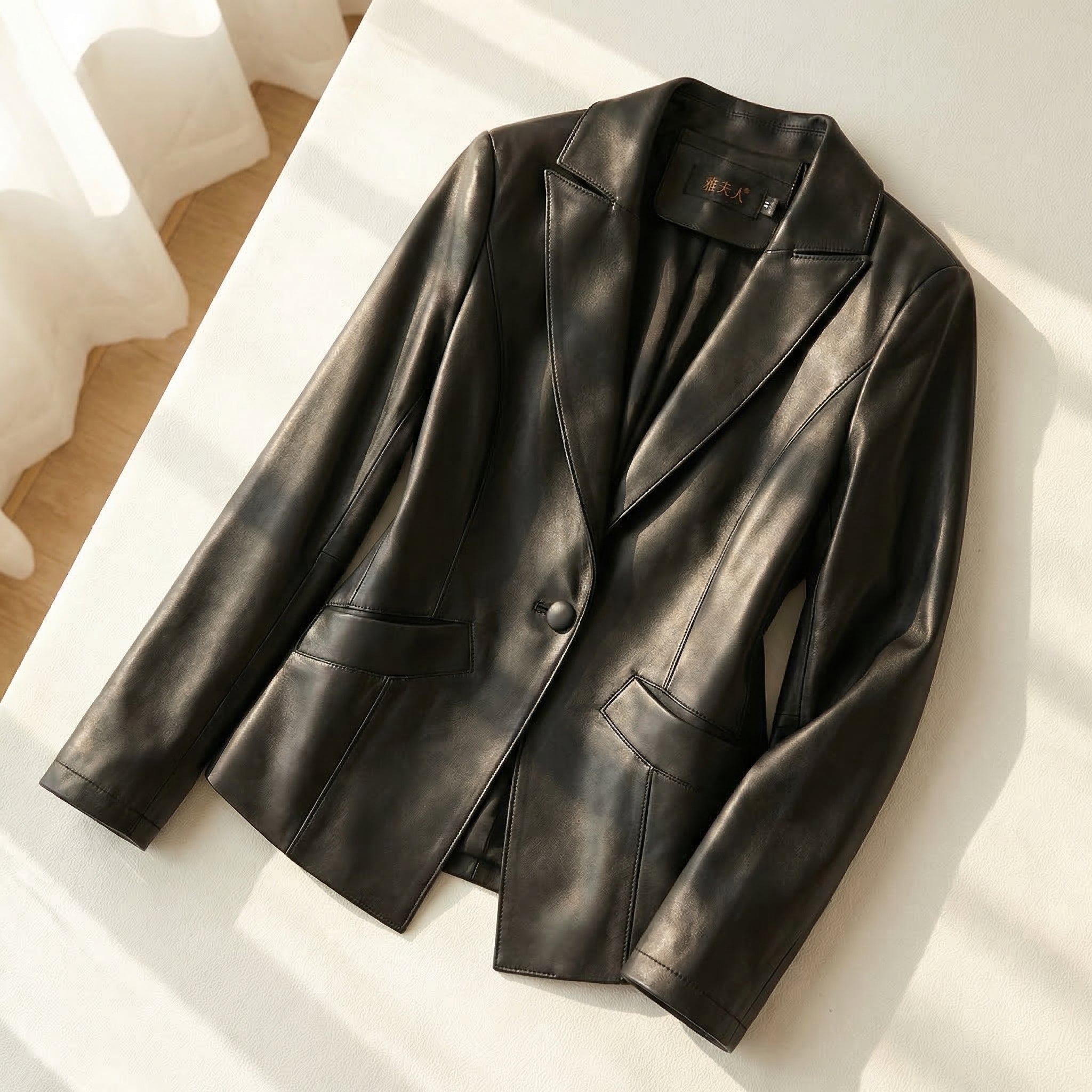 The Harlow Leather Blazer